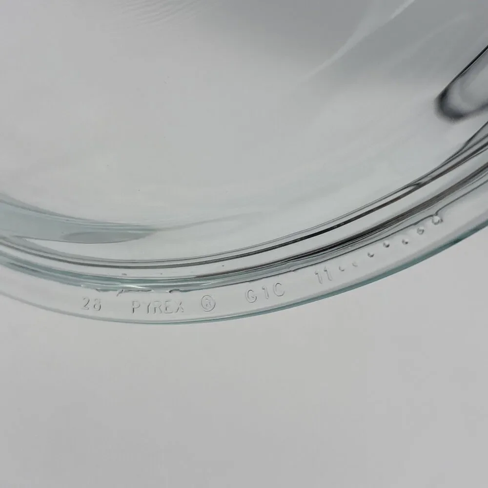 Vintage Pyrex 61C Blue Tinted Clear Glass Replacement Lid 8.75” Round 2.5 Qt